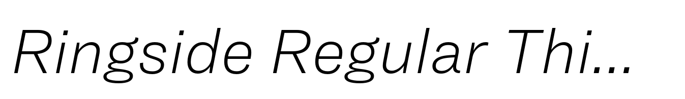 Ringside Regular Thin Italic